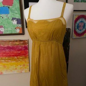 VIOLA Gorgeous Mustard Silk Dress Size 8